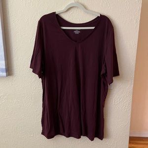 Lane Bryant Burgundy Tee